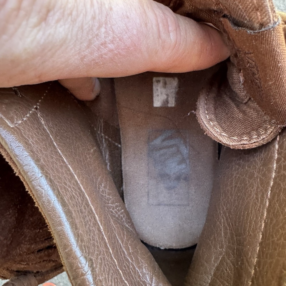Vans Sk-8 Hi Moccasin Sneaker Women's Sz 7 (Mens 5.5) Brown Suede Fringe Sneaker - Picture 12 of 13
